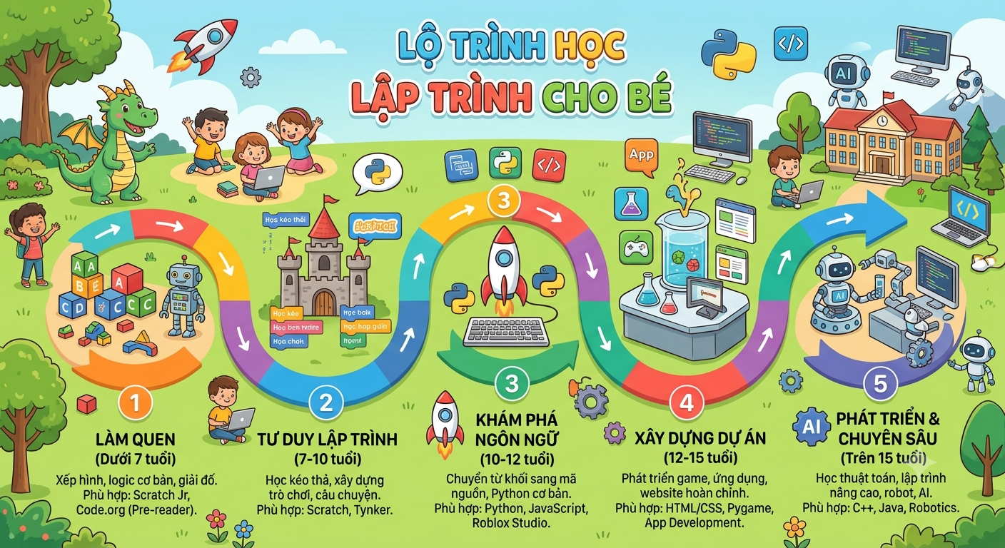 Lộ trình học lập trình cho bé